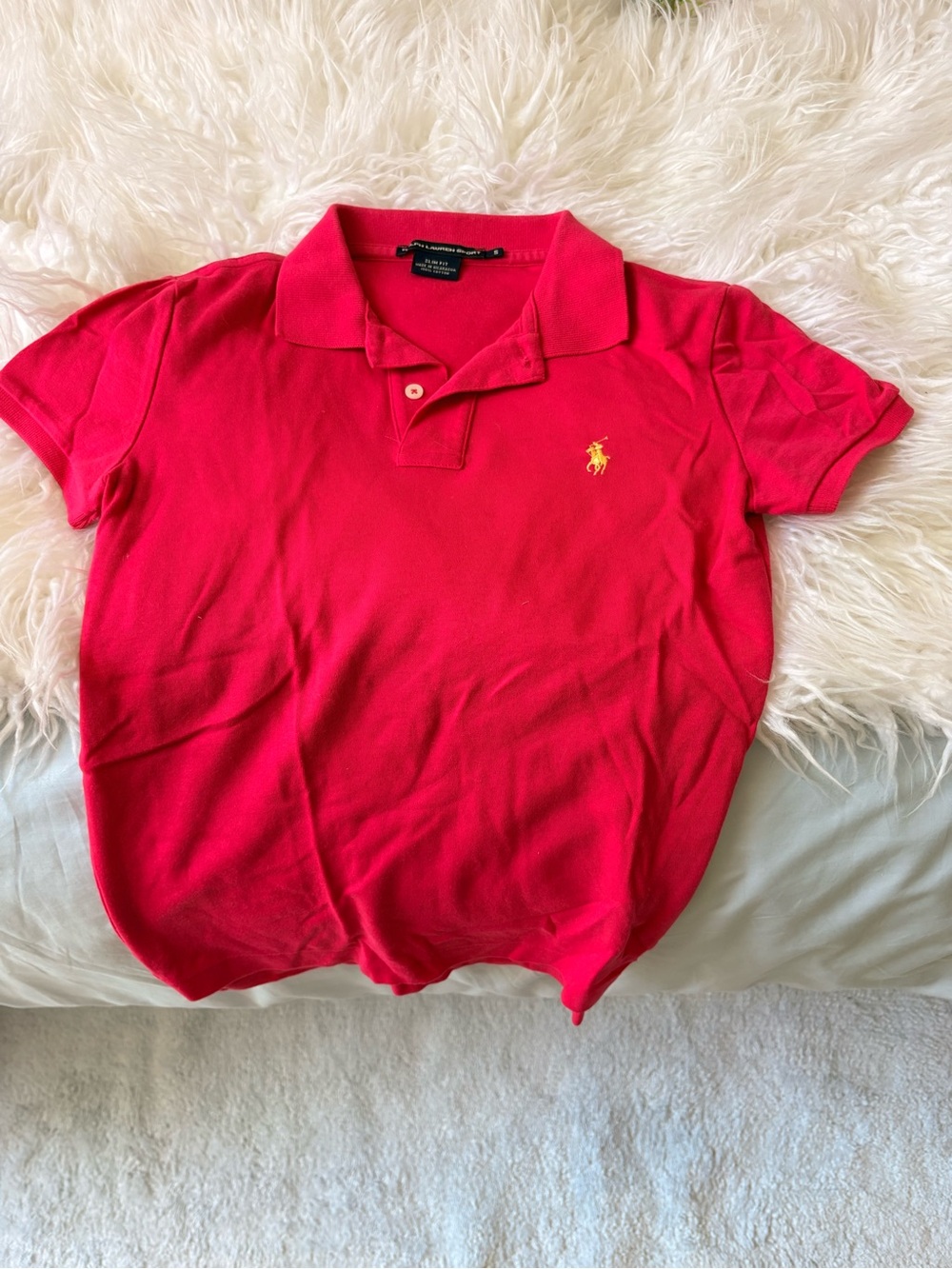 Ralph Lauren Hot Pink Polo with Yellow Pony